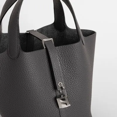 PICOTIN 18 LOCK CLEMENCE LEATHER GRAPHITE WITH PALLADIUM HARDWARE (PHW) - 4