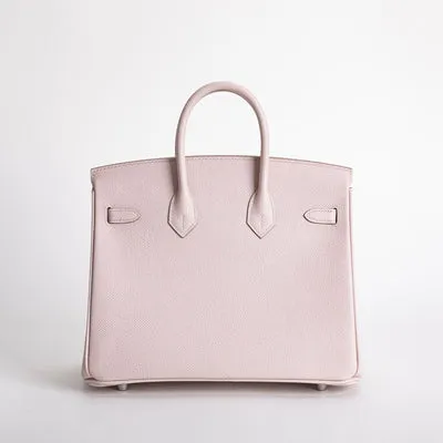 BIRKIN 25 EPSOM LEATHER MAUVE PALE WITH PALLADIUM HARDWARE (PHW) - 2