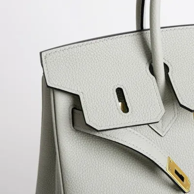BIRKIN 25 TOGO LEATHER GRIS NEVE WITH GOLD HARDWARE (GHW) - 4
