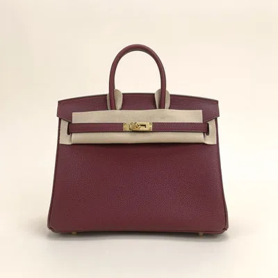 BIRKIN 25 TOGO LEATHER ROUGE H WITH GOLD HARDWARE (GHW) - 1