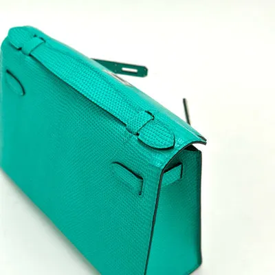 KELLY POCHETTE LIZARD LEATHER VERT VERONE WITH PALLADIUM HARDWARE (PHW) - 5