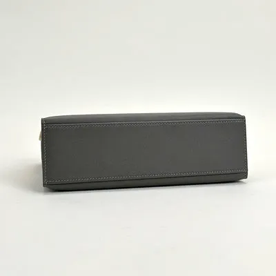 KELLY POCHETTE SWIFT LEATHER GRIS MEYER WITH PALLADIUM HARDWARE (PHW) - 5