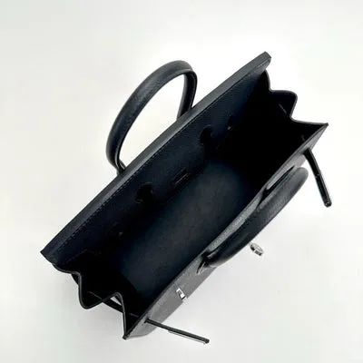 BIRKIN 25 EPSOM LEATHER (SELLIER SHAPE) NOIR (BLACK) WITH PALLADIUM HARDWARE (PHW) - 3