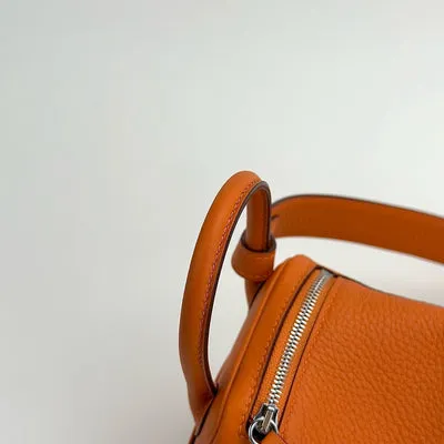 MINI LINDY 20 CLEMENCE LEATHER ORANGE WITH PALLADIUM HARDWARE (PHW) - 3