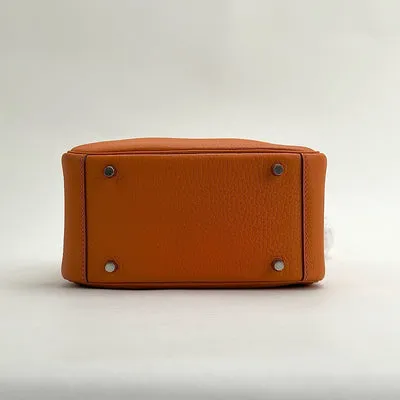 MINI LINDY 20 CLEMENCE LEATHER ORANGE WITH PALLADIUM HARDWARE (PHW) - 5