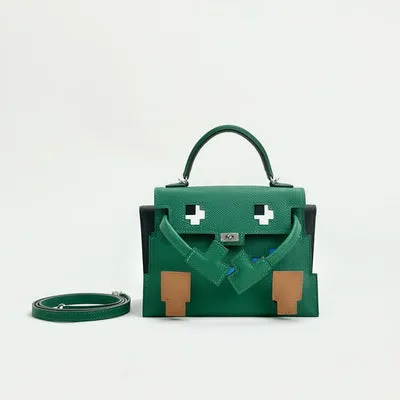 KELLY PICTO DOLL EPSOM LEATHER VERT VERTIGO WITH PALLADIUM HARDWARE (PHW) - 2