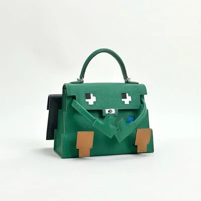 KELLY PICTO DOLL EPSOM LEATHER VERT VERTIGO WITH PALLADIUM HARDWARE (PHW) - 1