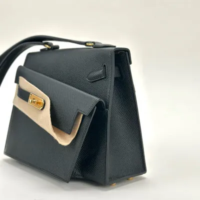 KELLY DESORDRE EPSOM LEATHER NOIR (BLACK) WITH GOLD HARDWARE (GHW) - 3