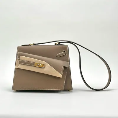 KELLY DESORDRE EPSOM LEATHER ETOUPE WITH GOLD HARDWARE (GHW) - 1