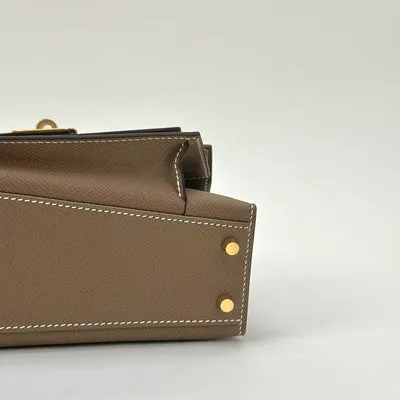 KELLY DESORDRE EPSOM LEATHER ETOUPE WITH GOLD HARDWARE (GHW) - 4
