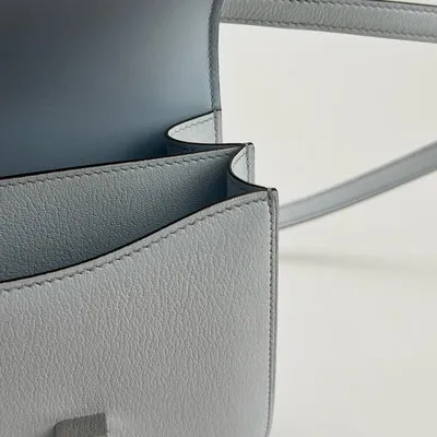 CONSTANCE 18 (MINI) CHEVRE LEATHER BLEU BRUME WITH PALLADIUM HARDWARE (PHW) - 5