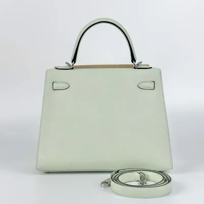KELLY 25 EPSOM LEATHER VERT FIZZ WITH PALLADIUM HARDWARE (PHW) - 3