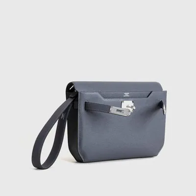 KELLY DEPECHES 25 EPSOM LEATHER GRIS MISTY WITH PALLADIUM HARDWARE (PHW)