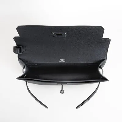 KELLY DEPECHES 25 TOGO LEATHER SO BLACK WITH PVD BLACK HARDWARE (LIMITED) - 3