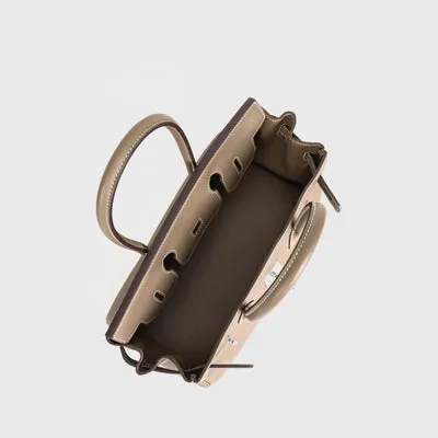 BIRKIN SHOULDER 29 EVERCOLOR LEATHER ETOUPE WITH PALLADIUM HARDWARE (PHW) - 4