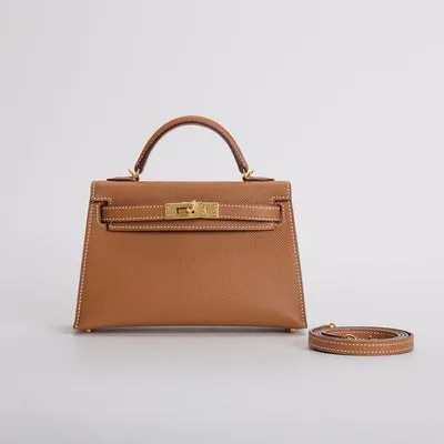 MINI KELLY II (20) EPSOM LEATHER GOLD WITH GOLD HARDWARE (GHW) - 1