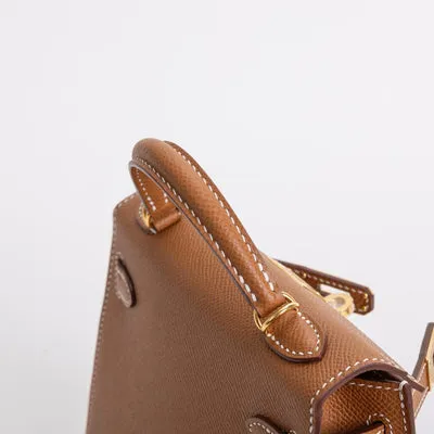 MINI KELLY II (20) EPSOM LEATHER GOLD WITH GOLD HARDWARE (GHW) - 5