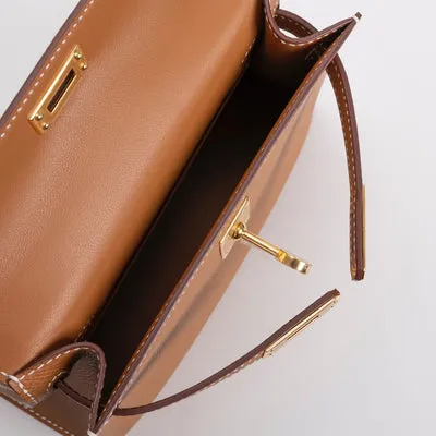MINI KELLY II (20) EPSOM LEATHER GOLD WITH GOLD HARDWARE (GHW) - 3