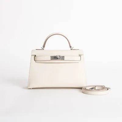 MINI KELLY II (20) EPSOM LEATHER CRAIE WITH PALLADIUM HARDWARE (PHW) - 1
