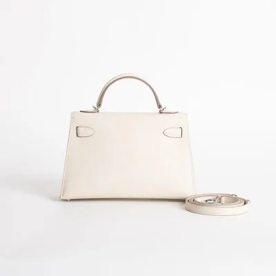 MINI KELLY II (20) EPSOM LEATHER CRAIE WITH PALLADIUM HARDWARE (PHW) - 2