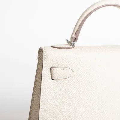 MINI KELLY II (20) EPSOM LEATHER CRAIE WITH PALLADIUM HARDWARE (PHW) - 5