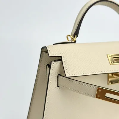 MINI KELLY II (20) EPSOM LEATHER NATA WITH GOLD HARDWARE (GHW) - 4