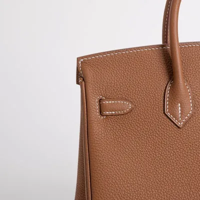 BIRKIN 25 TOGO LEATHER GOLD WITH PALLADIUM HARDWARE (PHW) - 4