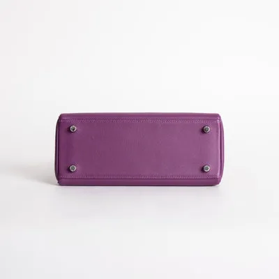 KELLY 25 SWIFT LEATHER ANEMONE WITH PALLADIUM HARDWARE (PHW) - 5