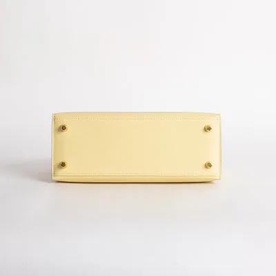 KELLY 25 EPSOM LEATHER JAUNE POUSSIN WITH GOLD HARDWARE (GHW) - 5