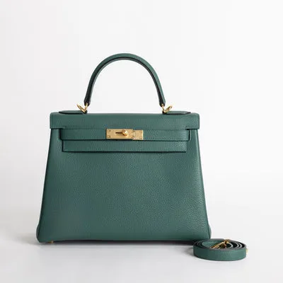 KELLY 28 TOGO LEATHER MALACHITE WITH GOLD HARDWARE (GHW) - 1