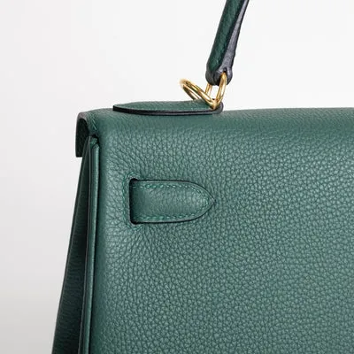 KELLY 28 TOGO LEATHER MALACHITE WITH GOLD HARDWARE (GHW) - 4