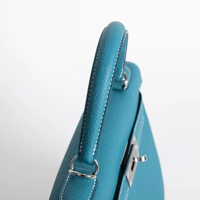 KELLY 28 TOGO LEATHER BLEU JEAN WITH PALLADIUM HARDWARE (PHW) - 3