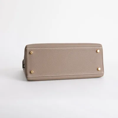 KELLY 28 TOGO LEATHER ETOUPE WITH GOLD HARDWARE (GHW) - 5