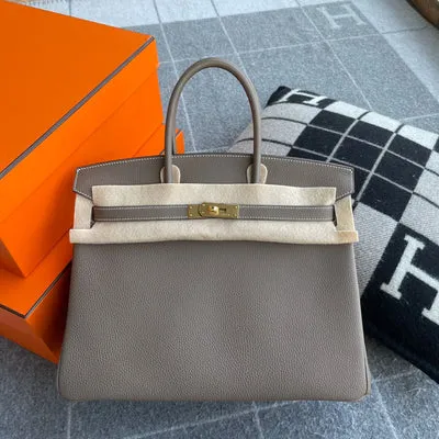 BIRKIN 35 TOGO LEATHER ETOUPE GOLD HARDWARE (GHW) - 1