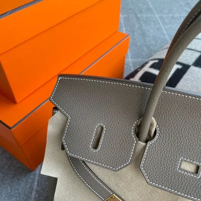 BIRKIN 35 TOGO LEATHER ETOUPE GOLD HARDWARE (GHW) - 4
