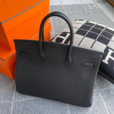 BIRKIN 35 TOGO LEATHER NOIR (BLACK) WITH PALLADIUM HARDWARE (PHW) - 2