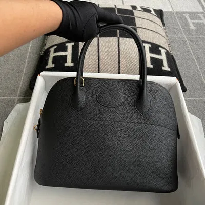 BOLIDE 31 CLEMENCE LEATHER NOIR (BLACK) WITH GOLD HARDWARE (GHW) - 1