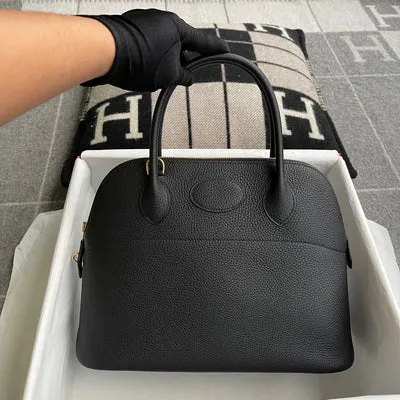 BOLIDE 31 CLEMENCE LEATHER NOIR (BLACK) WITH GOLD HARDWARE (GHW) - 4