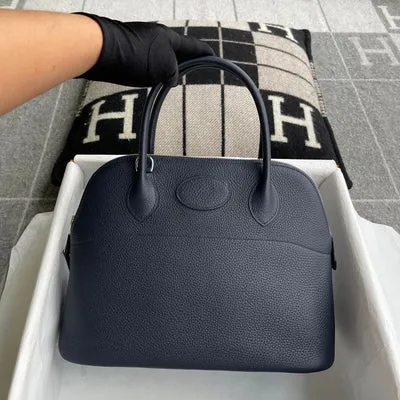 BOLIDE 31 CLEMENCE LEATHER BLEU NUIT WITH PALLADIUM HARDWARE (PHW) - 1