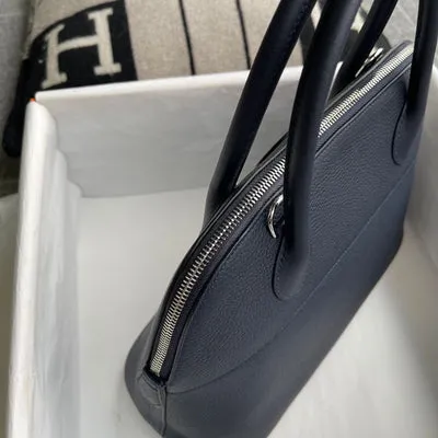BOLIDE 31 CLEMENCE LEATHER BLEU NUIT WITH PALLADIUM HARDWARE (PHW) - 3