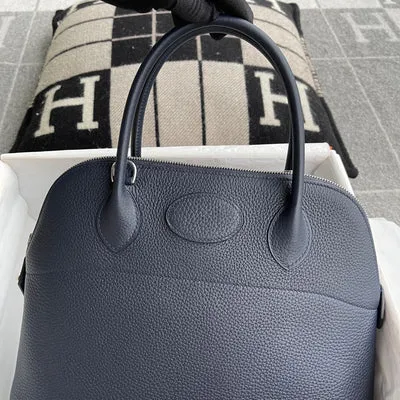 BOLIDE 31 CLEMENCE LEATHER BLEU NUIT WITH PALLADIUM HARDWARE (PHW) - 2