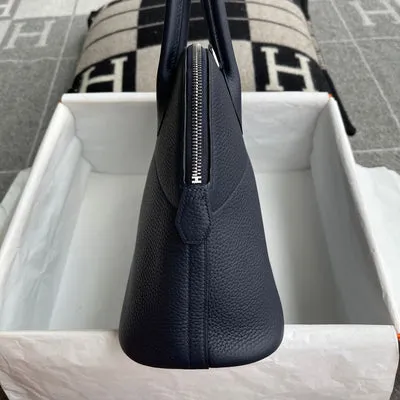 BOLIDE 31 CLEMENCE LEATHER BLEU NUIT WITH PALLADIUM HARDWARE (PHW) - 4