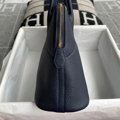 BOLIDE 31 CLEMENCE LEATHER BLEU NUIT WITH GOLD HARDWARE (GHW) - 5