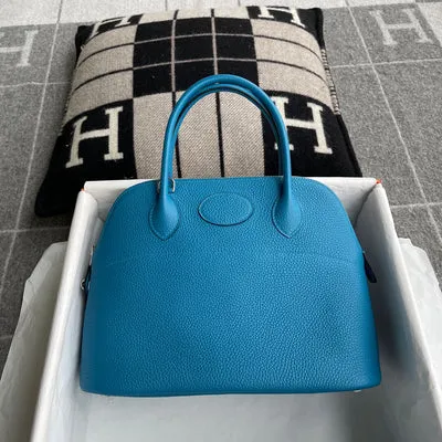 BOLIDE 31 CLEMENCE LEATHER BLEU ZANZIBAR WITH PALLADIUM HARDWARE (PHW) - 1