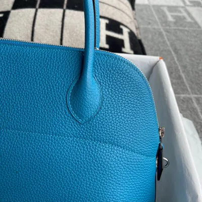 BOLIDE 31 CLEMENCE LEATHER BLEU ZANZIBAR WITH PALLADIUM HARDWARE (PHW) - 3