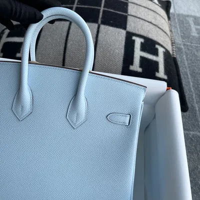 BIRKIN 25 EPSOM LEATHER BLEU ZEPHYR WITH PALLADIUM HARDWARE (PHW) - 6