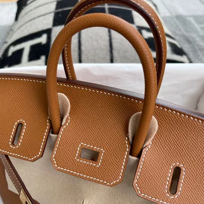 BIRKIN 25 EPSOM LEATHER GOLD WITH GOLD HARDWARE (GHW) - 3