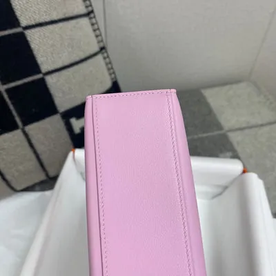 KELLY POCHETTE SWIFT LEATHER ROSE MAUVE SYLVESTRE WITH PALLADIUM HARDWARE (PHW) - 6