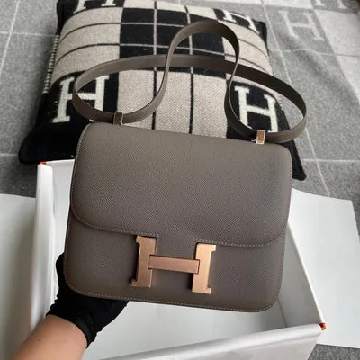 CONSTANCE 24 EPSOM LEATHER GRIS ETAIN WITH ROSE GOLD HARDWARE (RGHW) - 1