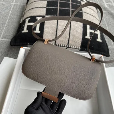 CONSTANCE 24 EPSOM LEATHER GRIS ETAIN WITH ROSE GOLD HARDWARE (RGHW) - 3